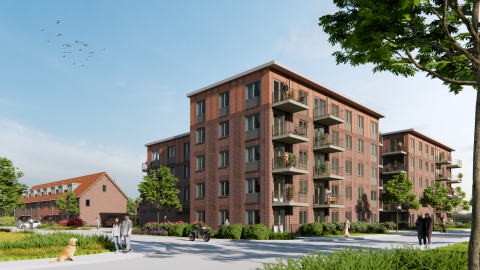Appartementen Sluislaan en Schielandstraat Jaren 50 wijk visual